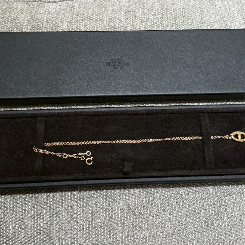 Hermes經典Farandole系列豬鼻子LOGO項鍊-1