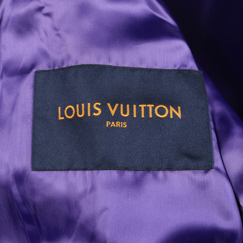 路易威登 多片拼接皮革棒球外套 #48 RM222MJYHNL90E 羊毛-2