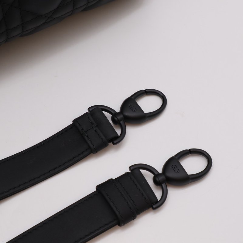 DIOR Lady dior 藤格紋戴妃包 - 中號So black-4