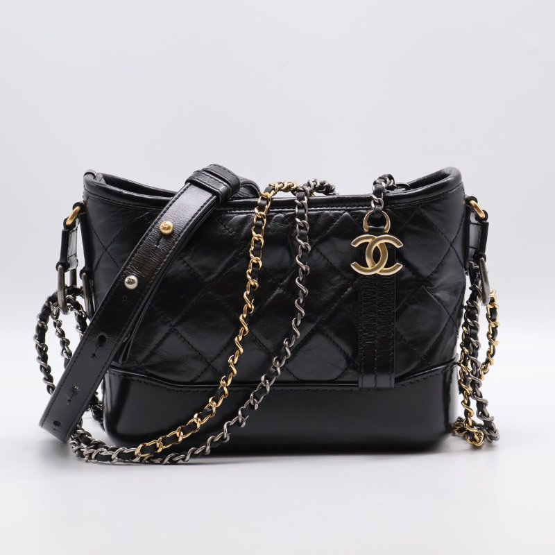 CHANEL 雙鍊條流浪包 - 小號黑26開-0