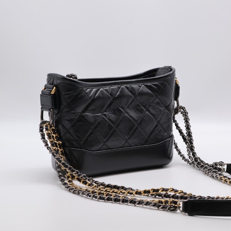 CHANEL 雙鍊條流浪包 - 小號黑26開-1