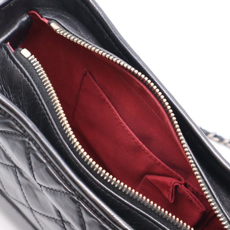 CHANEL 雙鍊條流浪包 - 小號黑26開-3