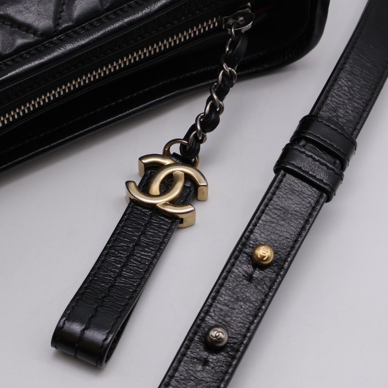 CHANEL 雙鍊條流浪包 - 小號黑26開-4