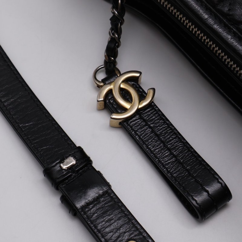CHANEL 雙鍊條流浪包 - 小號黑26開-5