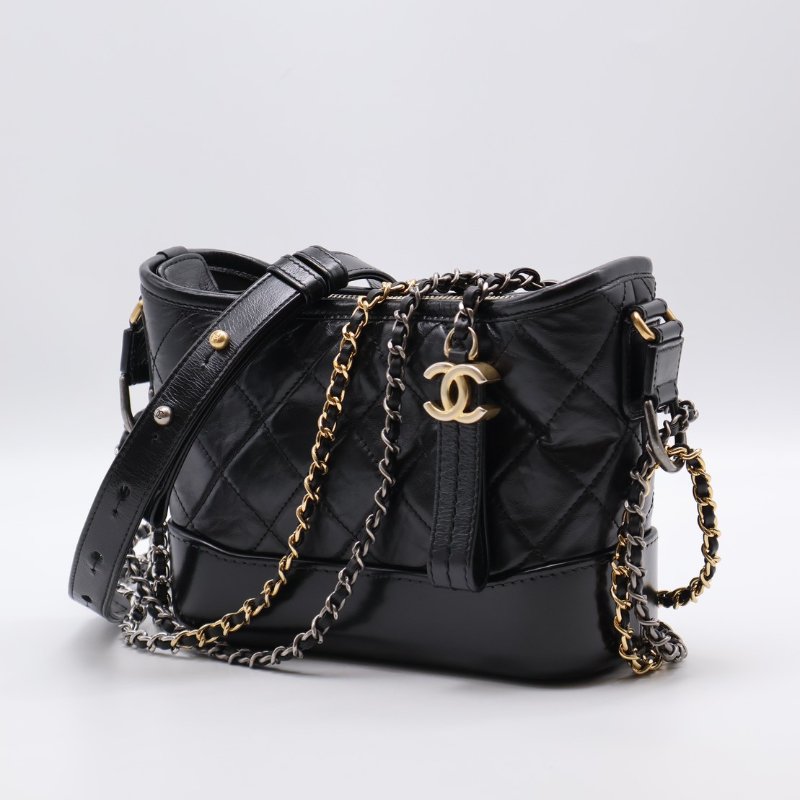 CHANEL 雙鍊條流浪包 - 小號黑26開-10