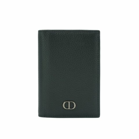 Dior Icon 粒紋牛皮對開卡夾(黑)