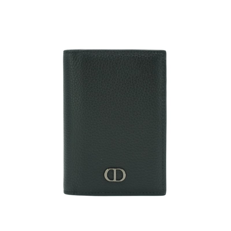 Dior Icon 粒紋牛皮對開卡夾(黑)-0