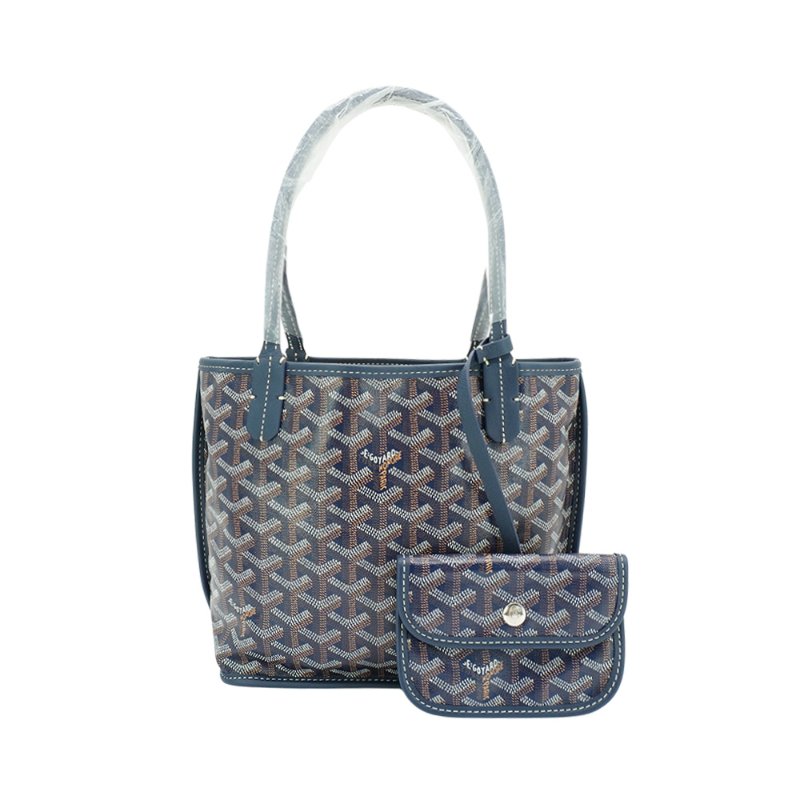 Goyard Anjou Mini Bag 雙面用手提購物包(深藍)-0
