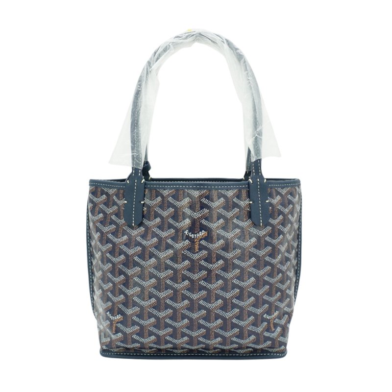 Goyard Anjou Mini Bag 雙面用手提購物包(深藍)-2