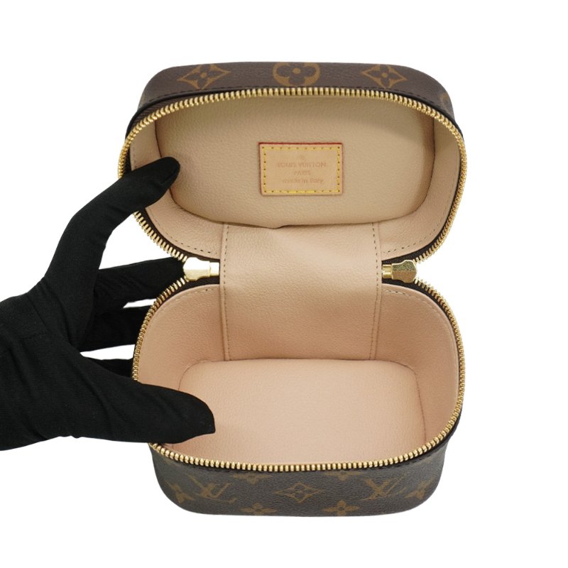 Louis Vuitton 展示品 Nice nano 帆布化妝包(M44936-棕)-4
