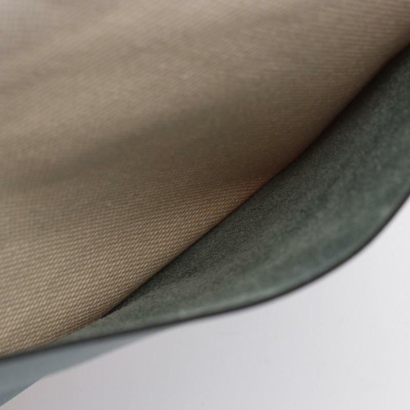 愛馬仕 Monsieur B GM 手提包 Evercolor 皮革 Toile H 米色 綠色 淺米色 二手-4