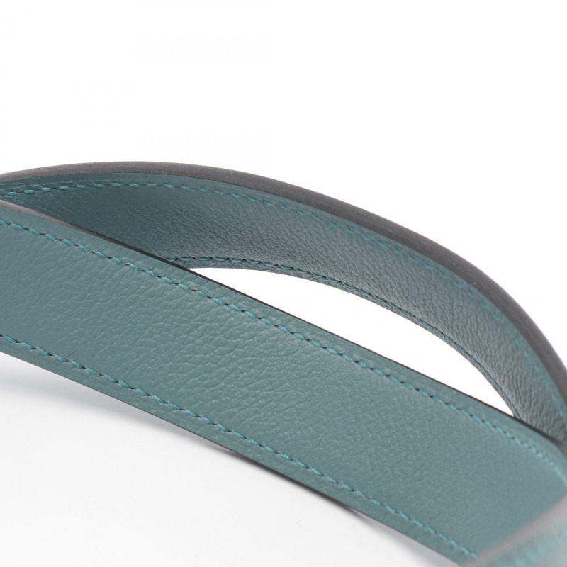 愛馬仕 Monsieur B GM 手提包 Evercolor 皮革 Toile H 米色 綠色 淺米色 二手-7