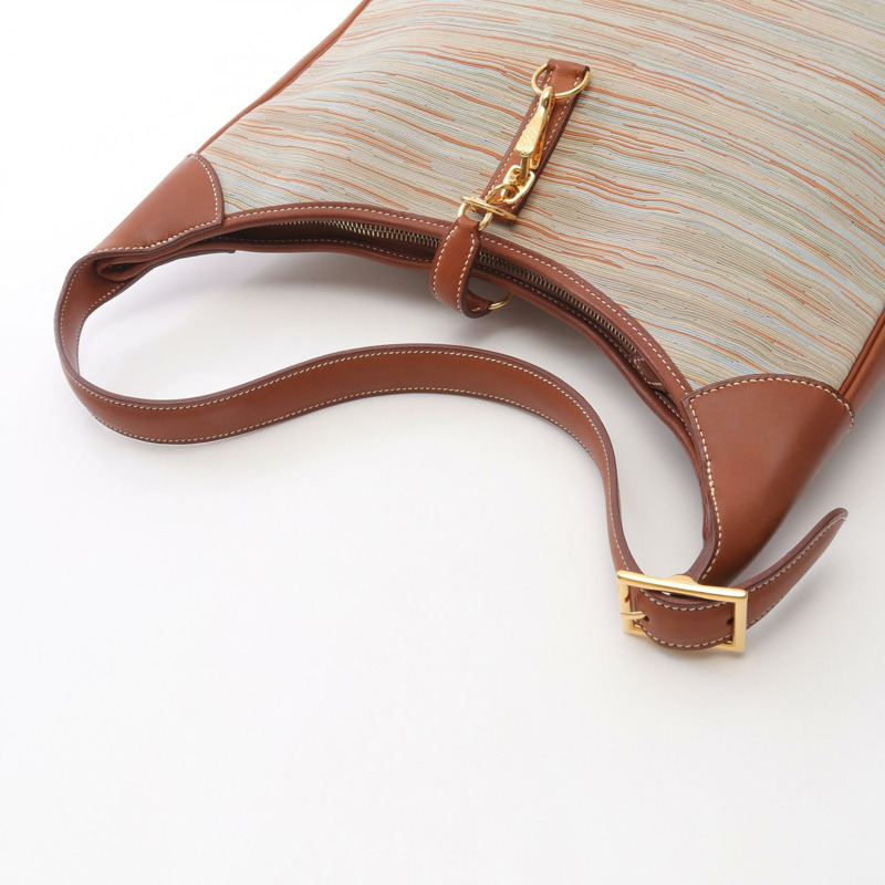 愛馬仕 Trim 35 肩包 Vibrato Box 小牛皮 Noisette 二手 GHW E-8