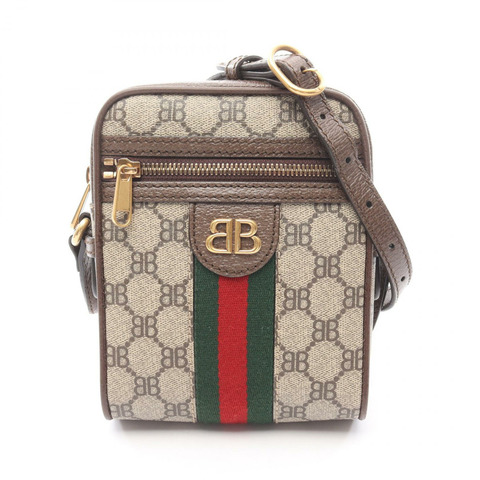 BALENCIAGA × GUCCI Hacker Project 單肩包 680129 帆布皮革 米色 二手