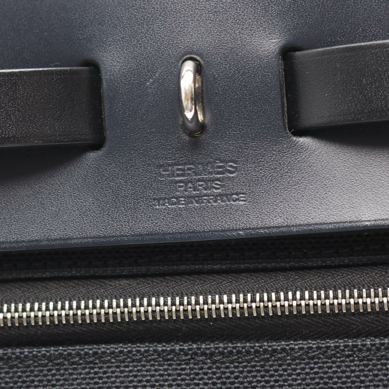 愛馬仕 Herbag Zip PM Retourne 手提包 Y Toile 軍綠色獵裝,靛藍色 SHW-3