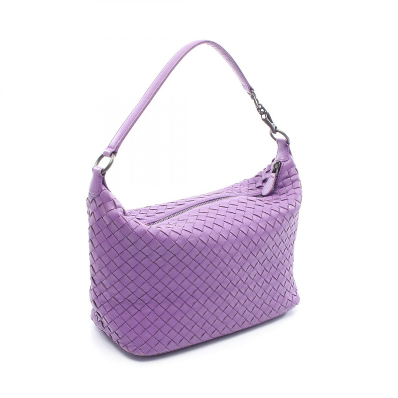 BOTTEGA VENETA Intrecciato 手提包 皮革 紫色 二手 女式-1