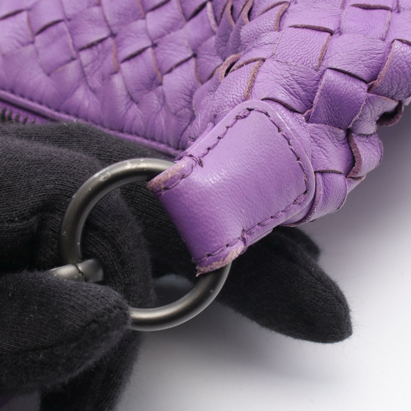 BOTTEGA VENETA Intrecciato 手提包 皮革 紫色 二手 女式-7