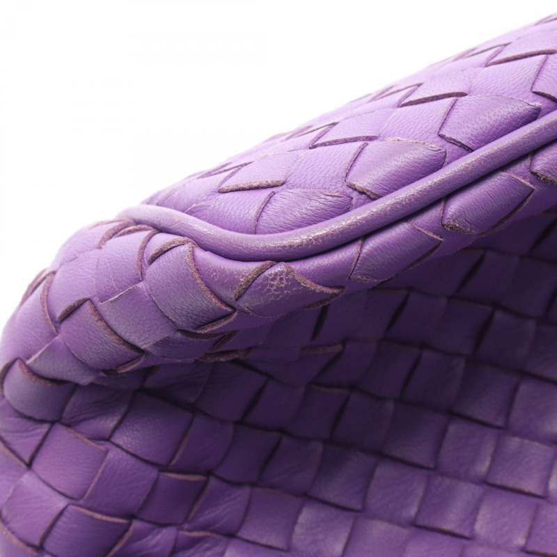 BOTTEGA VENETA Intrecciato 手提包 皮革 紫色 二手 女式-8