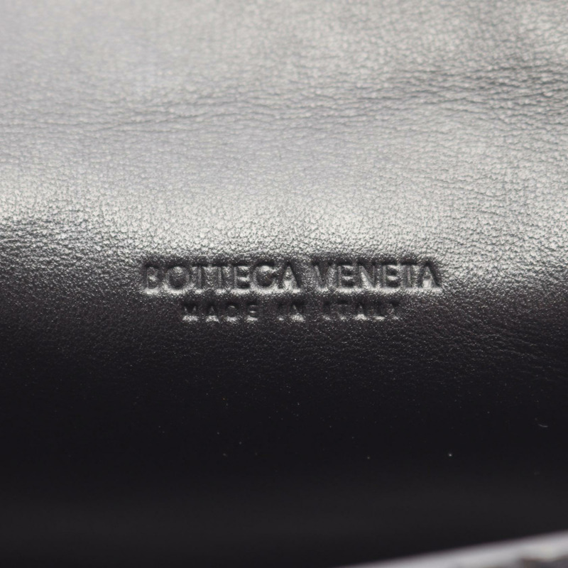 BOTTEGA VENETA Intrecciato 編織斜背單肩包，黑色皮革，二手女款-3