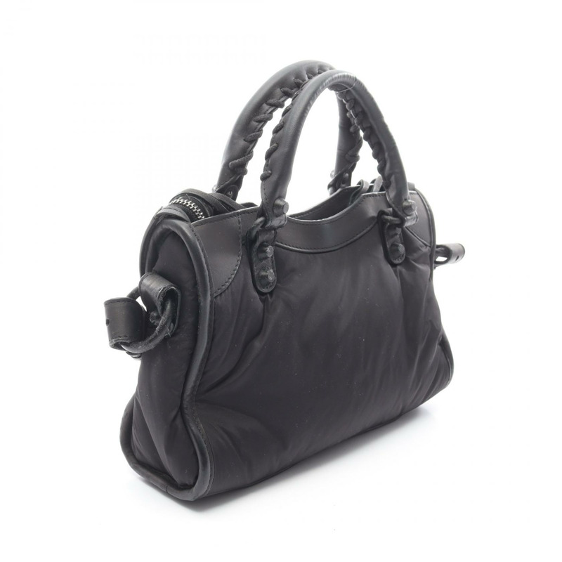 巴黎世家 (BALENCIAGA) 經典迷你都會兩用肩包 300295 尼龍皮革 二手-1