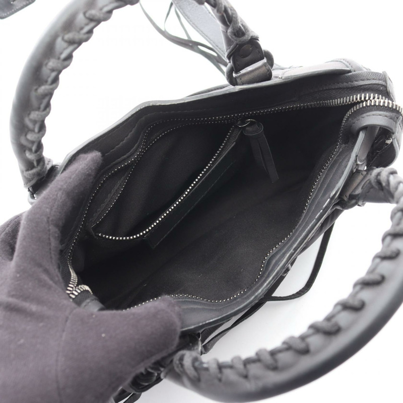 巴黎世家 (BALENCIAGA) 經典迷你都會兩用肩包 300295 尼龍皮革 二手-2