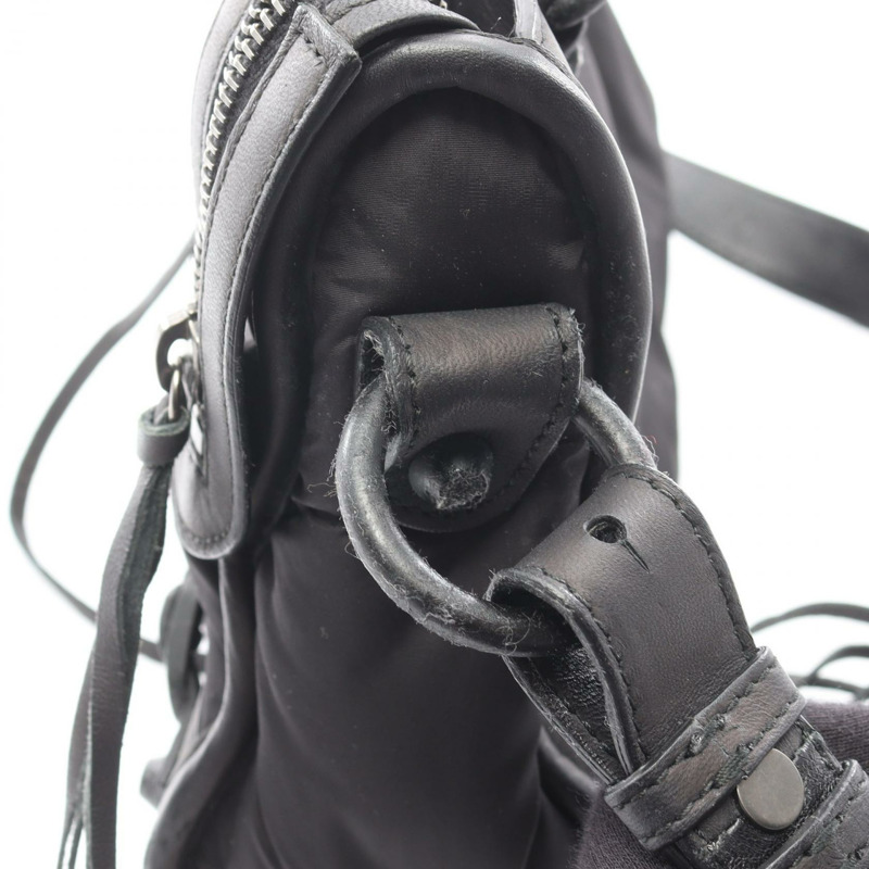 巴黎世家 (BALENCIAGA) 經典迷你都會兩用肩包 300295 尼龍皮革 二手-4