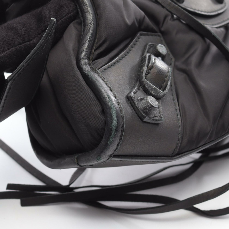 巴黎世家 (BALENCIAGA) 經典迷你都會兩用肩包 300295 尼龍皮革 二手-7