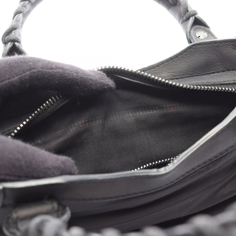 巴黎世家 (BALENCIAGA) 經典迷你都會兩用肩包 300295 尼龍皮革 二手-13