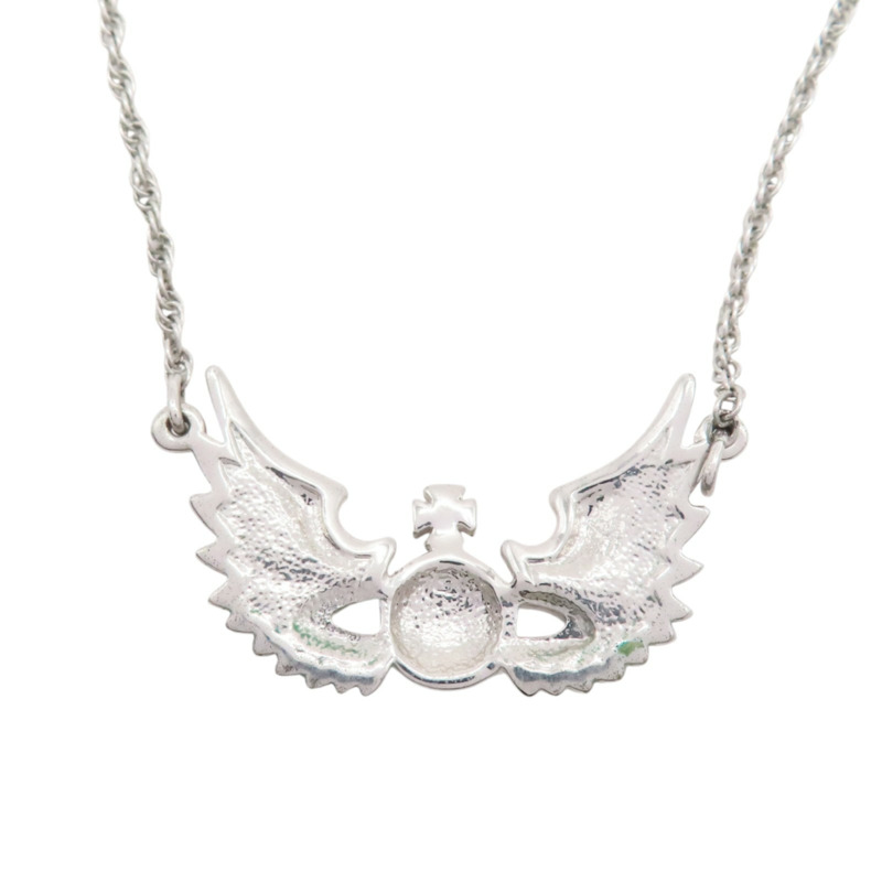 銀色鍍金 水鑽 翅膀土星墜飾 Necklace 項鍊【vivienne westwood 薇薇安·魏斯伍德】-3