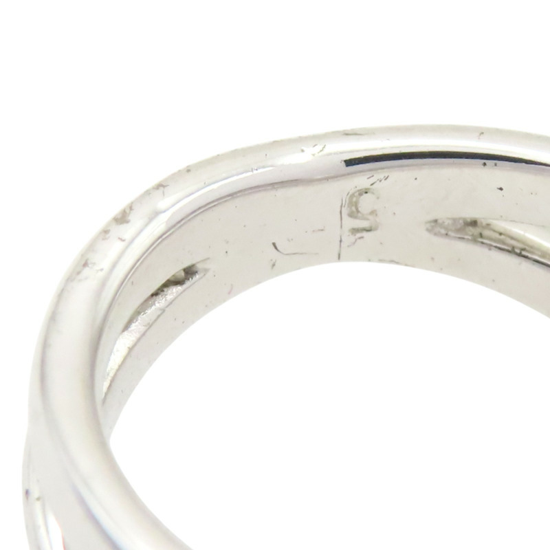 銀色鍍金 米白色琺瑯 蝴蝶結 戒指【Dior 迪奧】-7