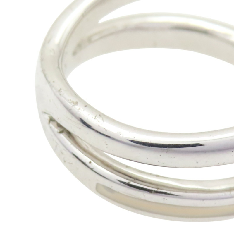 銀色鍍金 米白色琺瑯 蝴蝶結 戒指【Dior 迪奧】-8