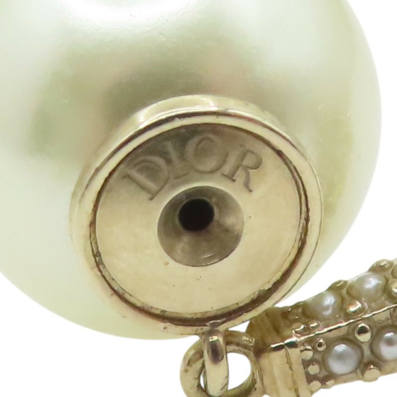 金色鍍金 珍珠 耳環【Dior 迪奧】-6