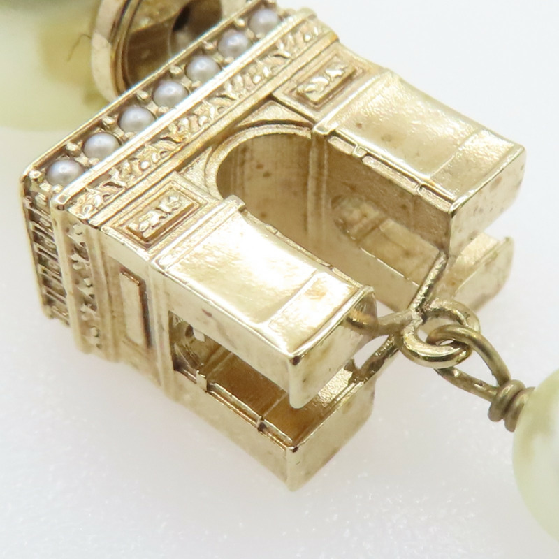 金色鍍金 珍珠 耳環【Dior 迪奧】-7