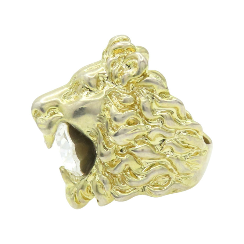 金色鍍金 水晶 獅子 戒指【GUCCI 古馳】 402763-4