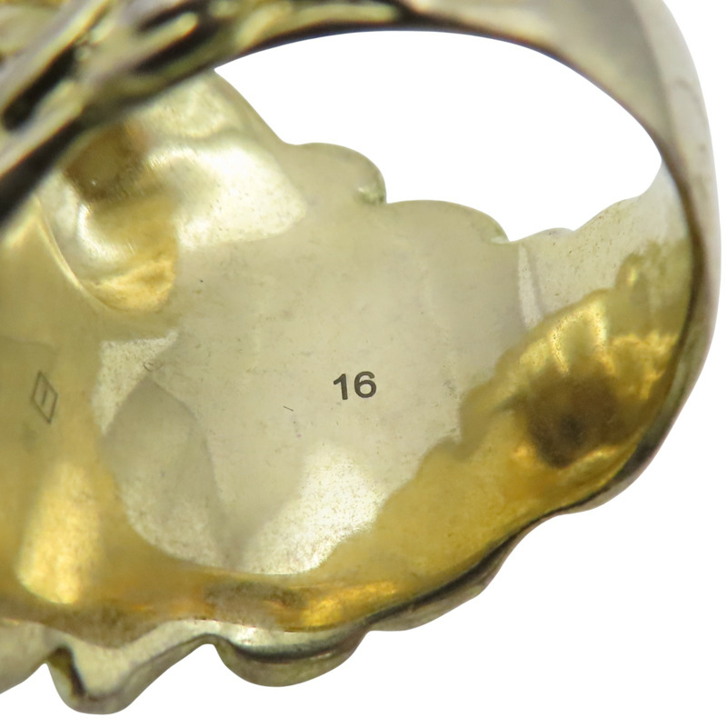 金色鍍金 水晶 獅子 戒指【GUCCI 古馳】 402763-7