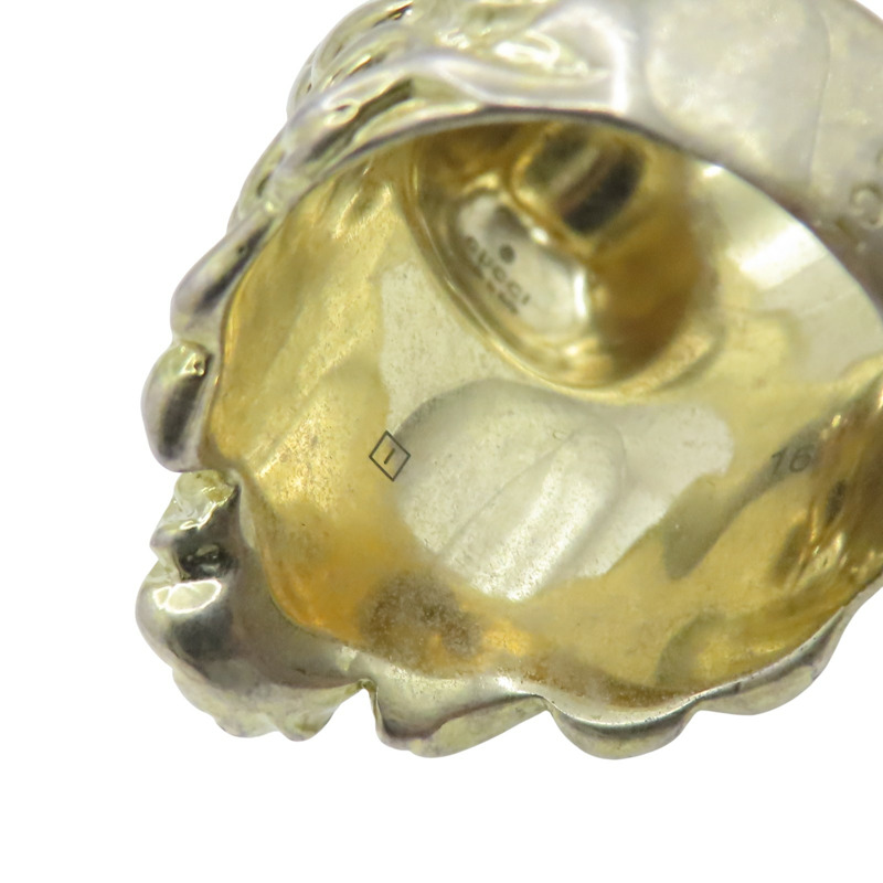 金色鍍金 水晶 獅子 戒指【GUCCI 古馳】 402763-8