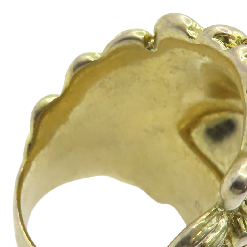 金色鍍金 水晶 獅子 戒指【GUCCI 古馳】 402763-9