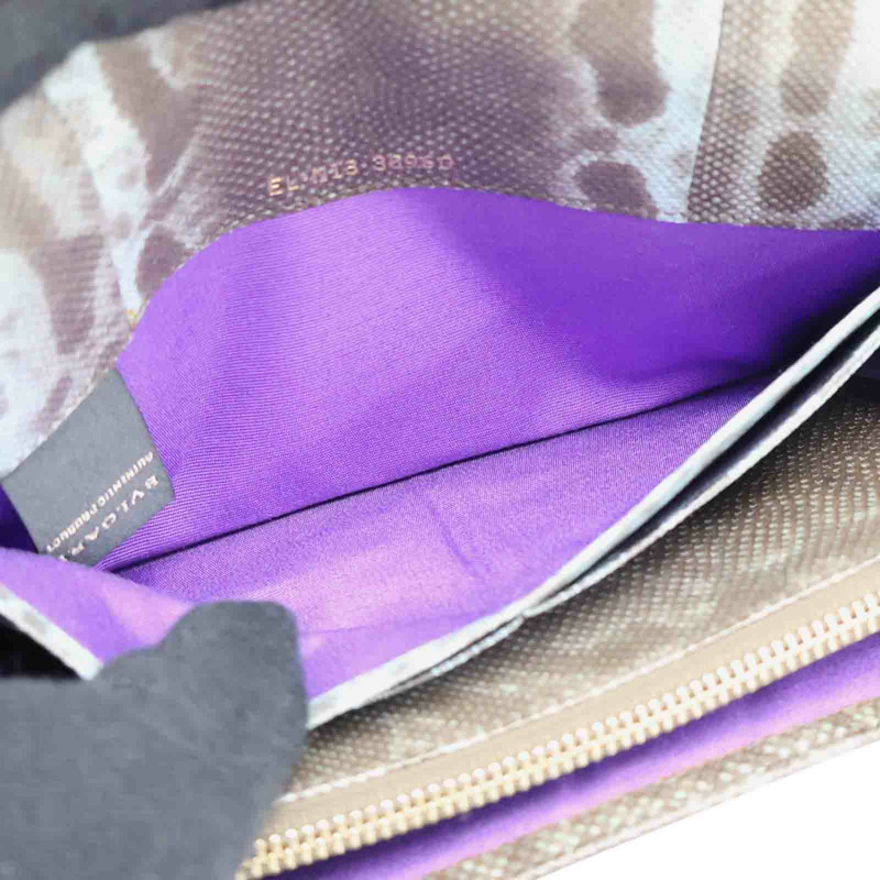 綠色 PVC塗層帆布 扣式 長夾【BVLGARI 寶格麗】-5