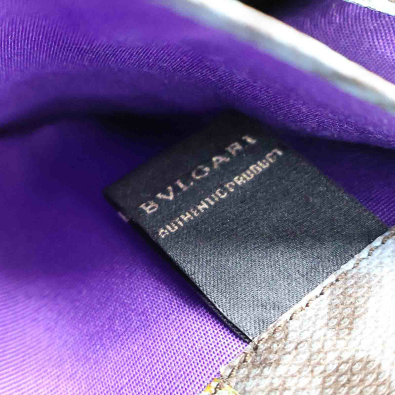 綠色 PVC塗層帆布 扣式 長夾【BVLGARI 寶格麗】-7