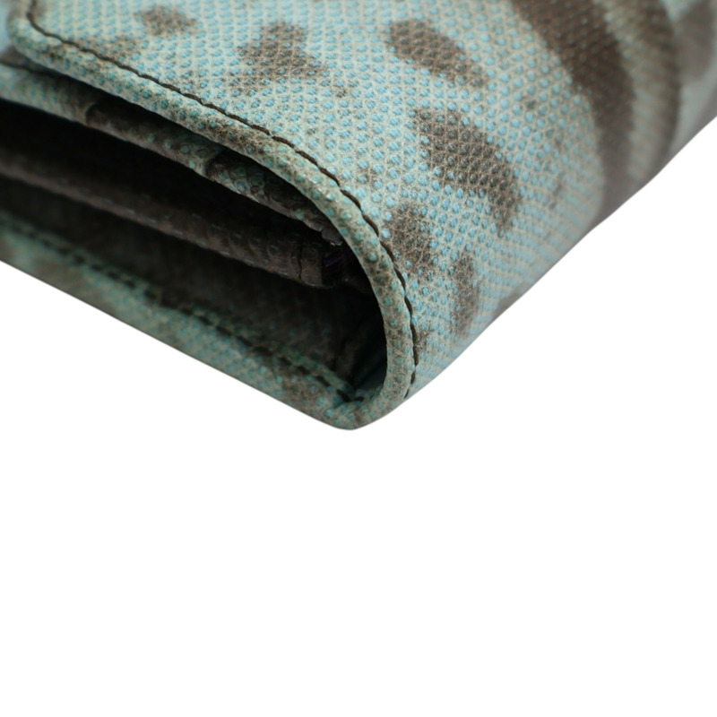 綠色 PVC塗層帆布 扣式 長夾【BVLGARI 寶格麗】-14