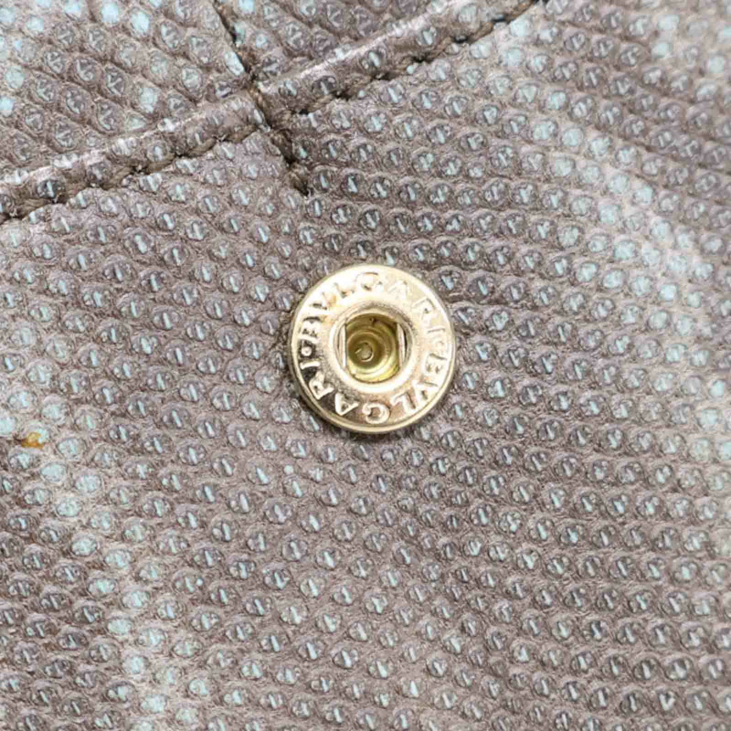 綠色 PVC塗層帆布 扣式 長夾【BVLGARI 寶格麗】-16