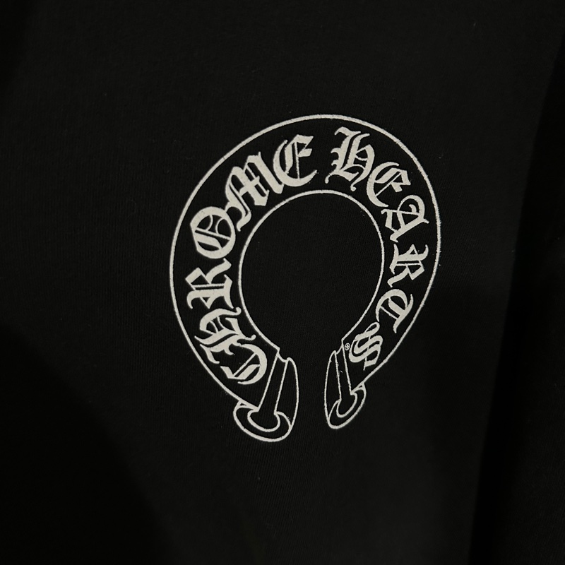 克羅心 chrome hearts 花臂 馬蹄 帽t 長袖-5