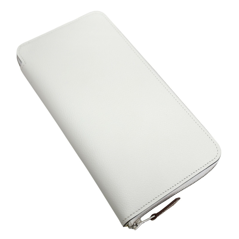 新白色 Evercolor牛皮 Silk'In Classique 拉鍊 長夾 K刻【HERMES 愛馬仕】-2