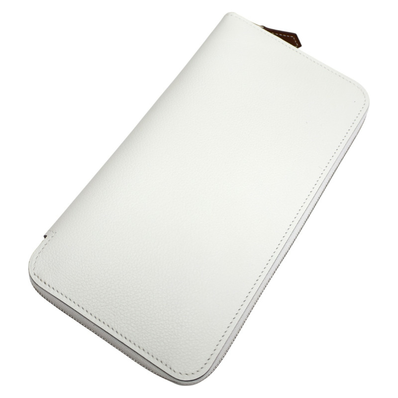 新白色 Evercolor牛皮 Silk'In Classique 拉鍊 長夾 K刻【HERMES 愛馬仕】-3