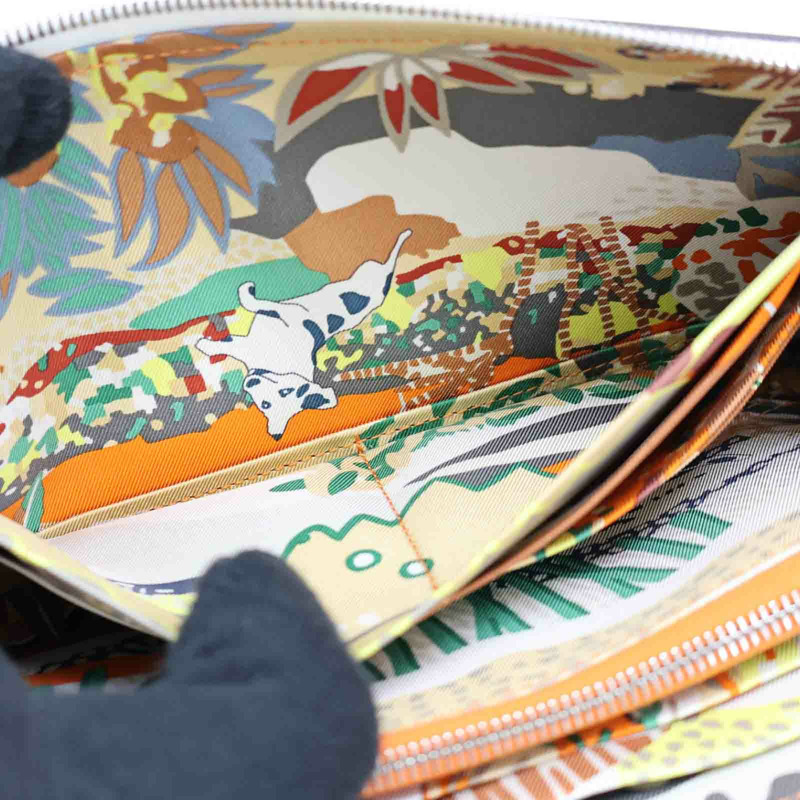 新白色 Evercolor牛皮 Silk'In Classique 拉鍊 長夾 K刻【HERMES 愛馬仕】-5