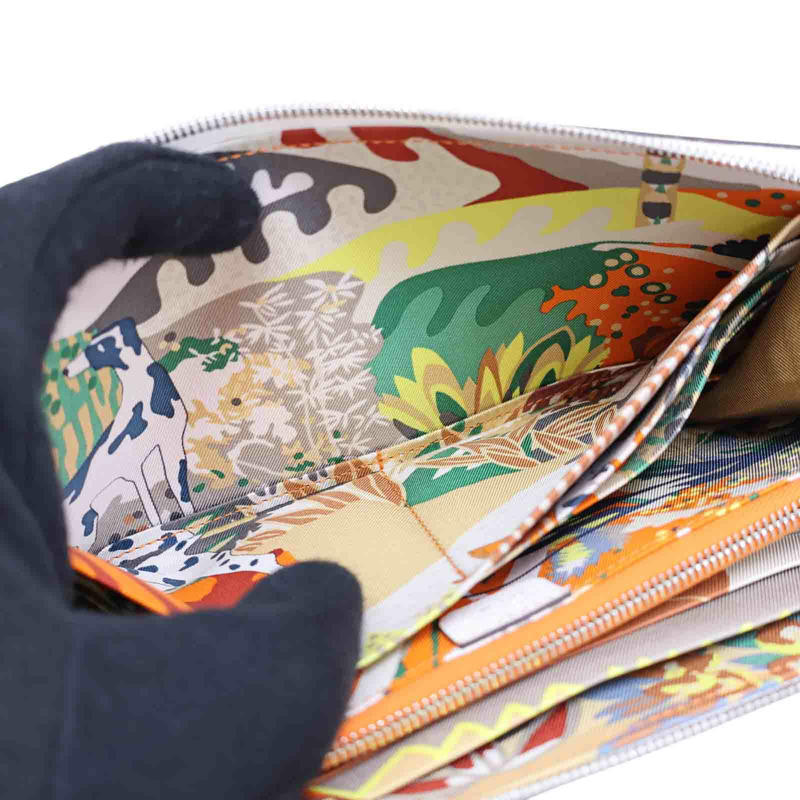 新白色 Evercolor牛皮 Silk'In Classique 拉鍊 長夾 K刻【HERMES 愛馬仕】-6