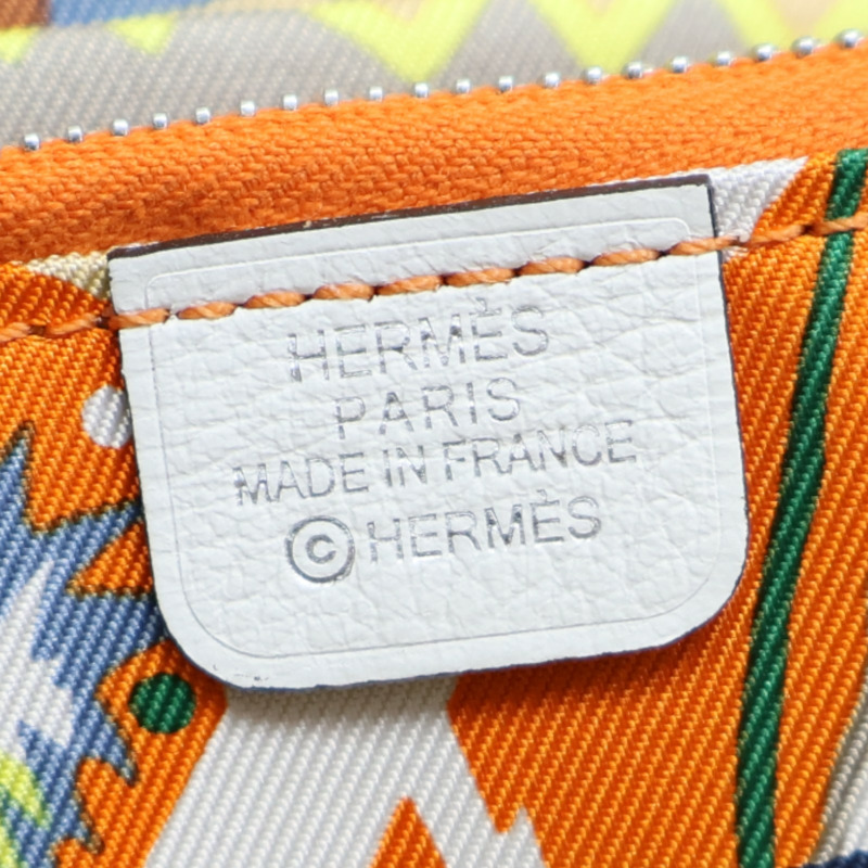 新白色 Evercolor牛皮 Silk'In Classique 拉鍊 長夾 K刻【HERMES 愛馬仕】-8