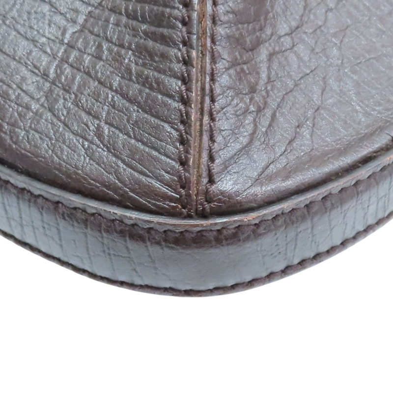 烏木色 GG Supreme帆布 棕色牛皮 Horsebit 單肩包 肩背包【GUCCI 古馳】 137386-11