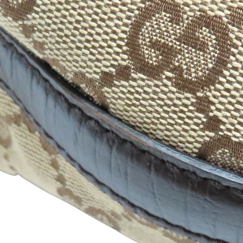 烏木色 GG Supreme帆布 棕色牛皮 Horsebit 單肩包 肩背包【GUCCI 古馳】 137386-14