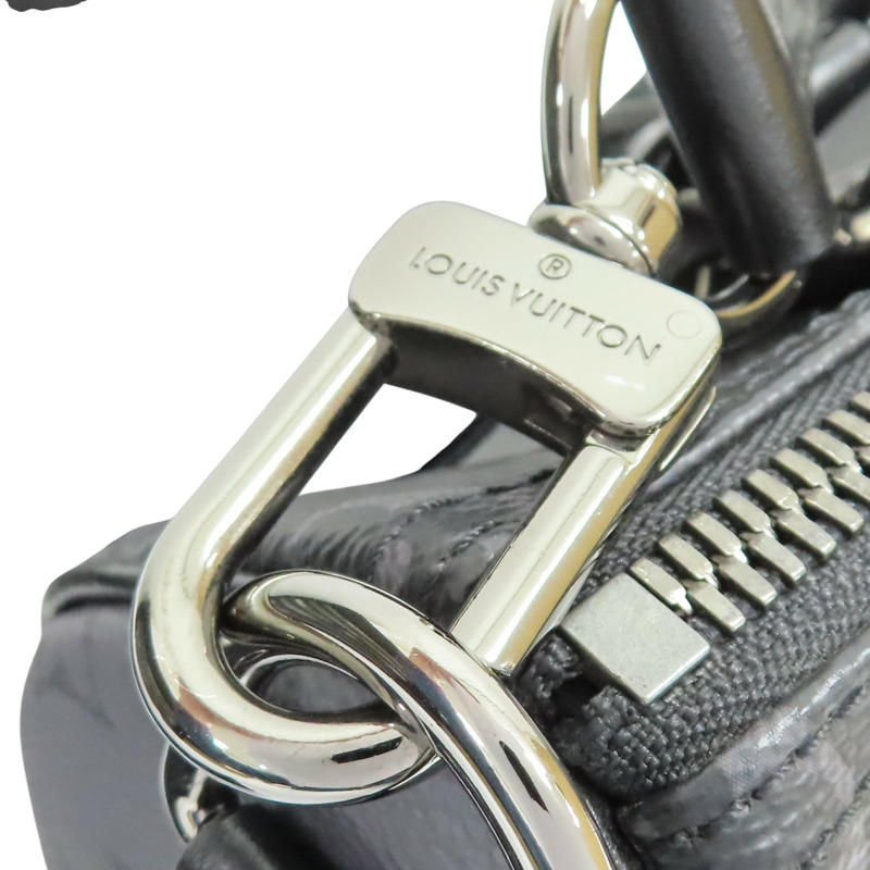 黑色 原花帆布 Keepall Bandouliere 肩背包【LOUIS VUITTON LV 路易威登】 M46271-14